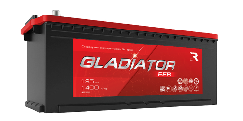 Аккумулятор GLADIATOR EFB 195Ah 1400А пр. пол (- +) 513x223x223