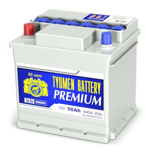 Аккумулятор Tyumen Battery PREMIUM 50Ah 440A пр.пол. (+ -) 513х189х230