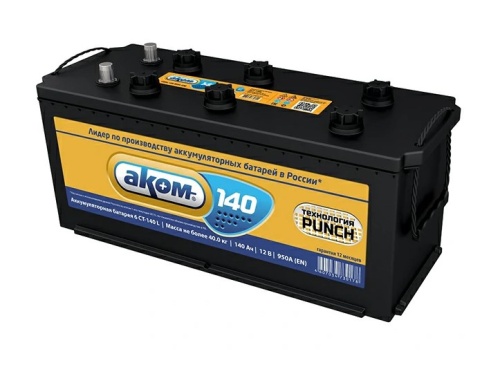 Аккумулятор АКОМ 140Ah/950 лев.+ 513x189x223 4607034730604