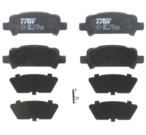 Дисковые тормозные колодки задние TRW GDB3223 для Subaru Forester, Impreza, Legacy, Outback (4 шт.)