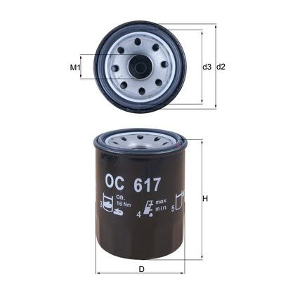 Фильтр масляный KNECHT OC617 (W610/6)