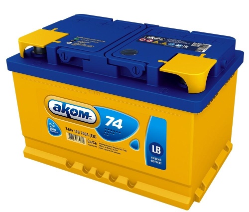 Аккумулятор АКОМ LB 74Ah/700 прав.+ /278x175x175/ 4607034730772