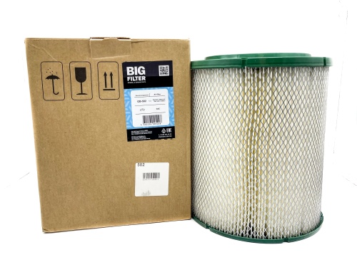 Фильтр воздушный BIG FILTER GB502 ГАз3308-09/ Валдай/CumminsISF3,8/Д245-7/ЯМз534/ VOLVO BUS B57-59
