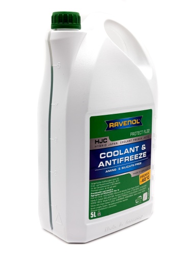 Антифриз RAVENOL HJC Hybrid Japanese Coolant Premix -40C (готовый) зел (5л) 4014835755956 