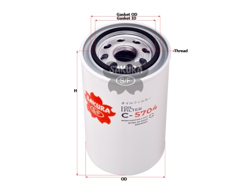 Sakura Фильтр масляный C5704 (W950/18)