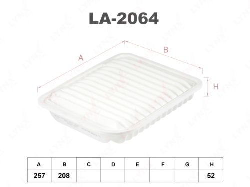LYNXauto Фильтр воздушный LA2064 (C25654, LX 4431, AP120/5)