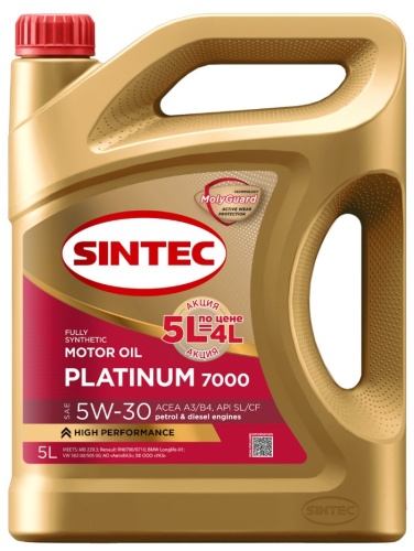 Sintec Platinum 7000 5W30 A3/B4 (5л) 600274