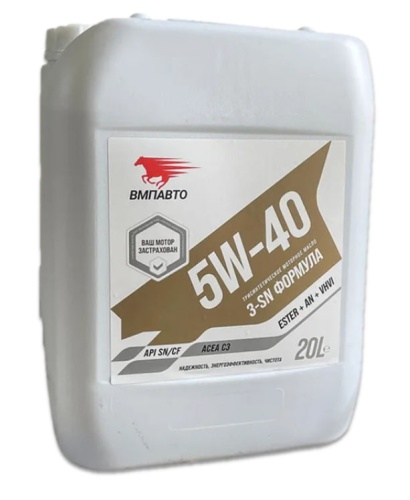 ВМПАВТО Motive 5w40 (С3, SN/CF) (20л) 9236