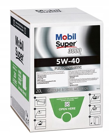 Mobil Super 3000 X1 5W40 (20л) Коробка 153734 