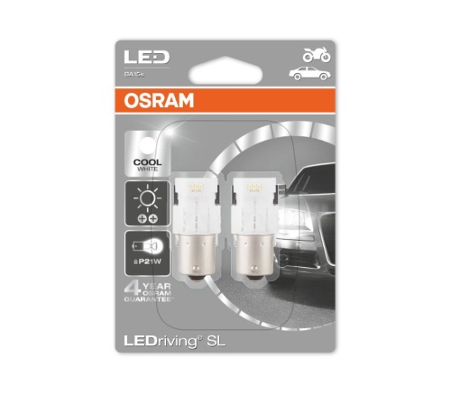 Osram COOL WHITE Лампа светодиодная  12V 12T25 21W 6000K 2 шт  7458CW-02B