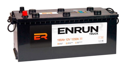 Аккумулятор ENRUN Truck 190 А/ч R+ (4) 510x218x225 EN 1250А EST1904