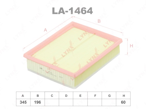 Фильтр воздушный LYNX LA1464 (C25109/1, AP135/4, C 25 109/1)