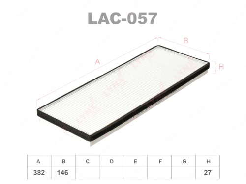 LYNXauto Фильтр салонный LAC057 (K1004, CU3955, SA1119)