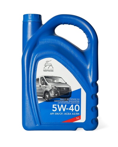 ГАЗ-ОРИГИНАЛ 5w40 A3/B3 A3/B4 SM/SL/SN (5л) арт.ГАЗ 5W40 К.5Л 