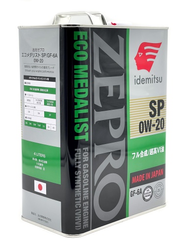 IDEMITSU Zepro Eco Medalist F-S SP/GF-6 0W-20 (4л) 4250-004