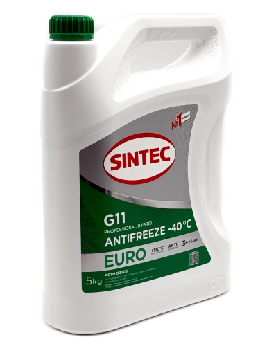 Антифриз Sintec EURO зеленый (5кг) 990554/990580