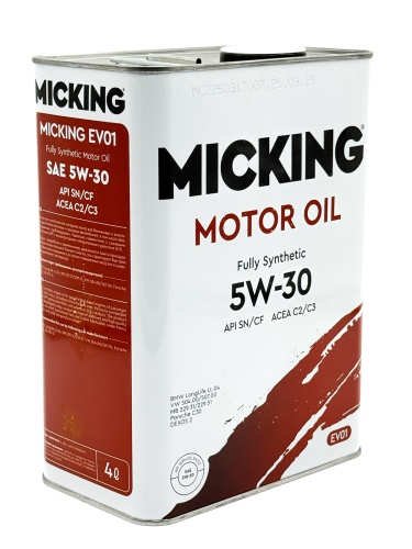 Micking Motor Oil EVO1 API SN/CF ACEA C2/C3 5w30 (4л) M3123