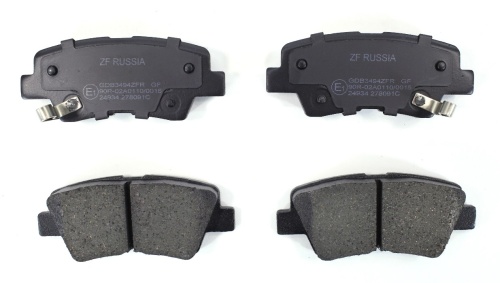 ZF Russia Колодки тормозные задние GDB3494 ZFR (GDB3537) Hyundai Solaris 11-, Kia Rio III 11-