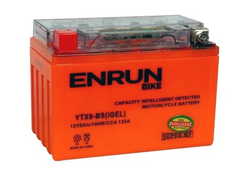 Аккумулятор ENRUN YTX9-BS GEL 9Ah 135A  пр. пол. (+ -) 152x87x107