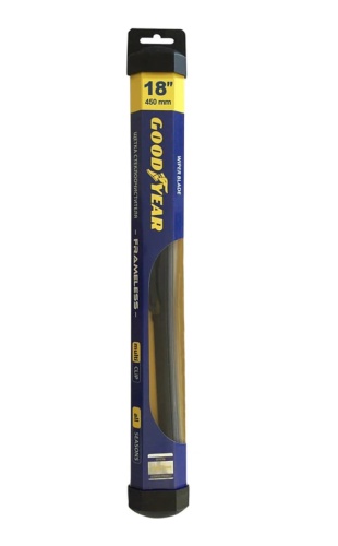 Бескаркасная щетка стеклоочистителя Goodyear FRAMELESS 18"/45 cm всесезонная, MULTICLIP GY000418