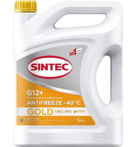 Антифриз Sintec Gold желтый G12+ (5кг) 990558