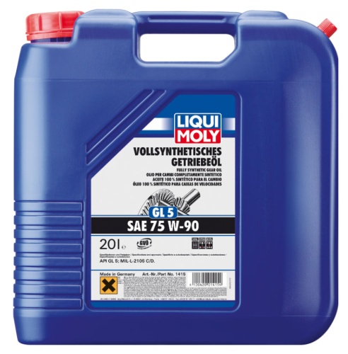 LIQUI MOLY Vollsynthetisches Getriebeoil 75w90 GL-5 (20л) 1415