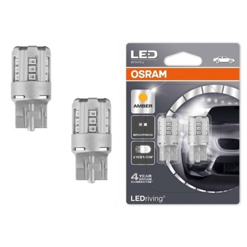 Osram 7715YE-02B лампы W21/5W 12V 1W W3x16q LEDRIVING standard retrofit/оранжевый/W21/5W 2шт.(1к-т)