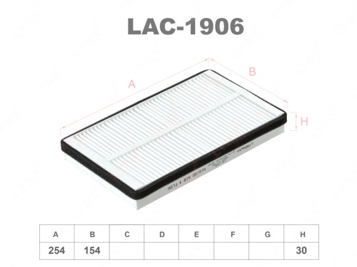 LYNXauto Фильтр салонный LAC1906 (11180812201082, CU26004)
