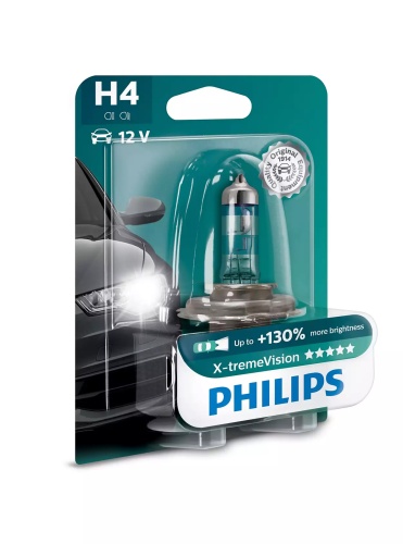 Philips12342XV+B1 Лампа 12V H4 60/55W X-treme Power(Снят с производства)