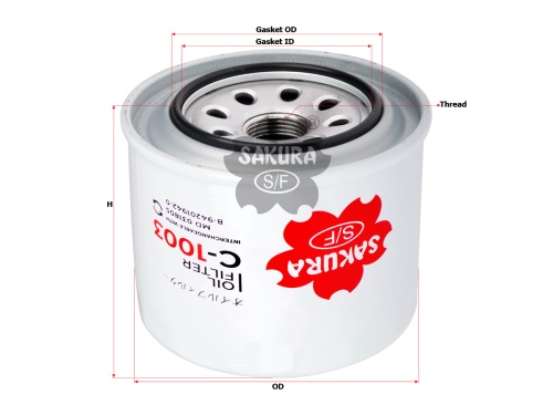 Sakura Фильтр масляный C1003 (W811/80)