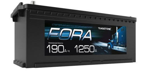 Аккумулятор FORA 190Ah 1250А обр. пол. (- +) 513x223x223