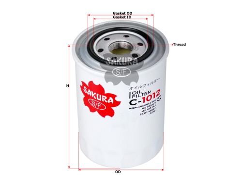 Sakura Фильтр масляный C1012 (W9069)