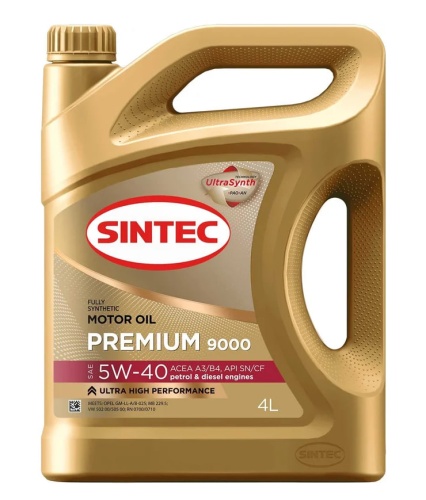 Sintec Premium 9000 5W40 ACEA A3/B4 (4л) 600107
