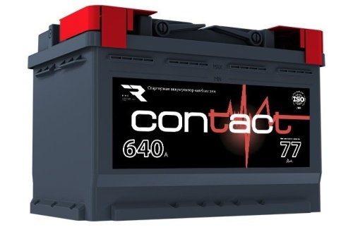 Аккумулятор Contact 77Ah 640А об. пол. (- +) 278x175x190