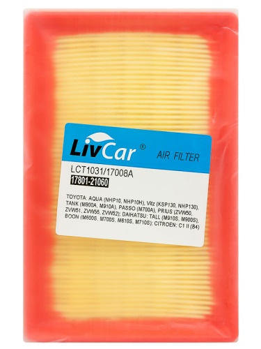 Фильтр воздушный LIVCAR LCT1031/17008A (C17008) TOYOTA Corolla E210/E180 1.5 Hybrid, Prius 