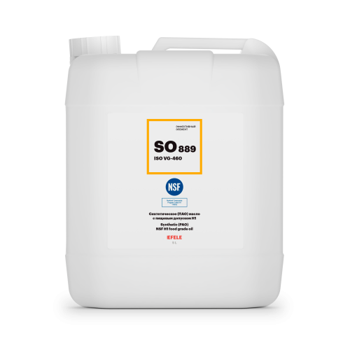 EFELE SO-889 VG-460 Синтетическое (ПАО) масло с пищевым допуском Н1 (5л) 
