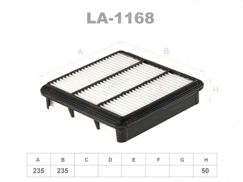 LYNXauto Фильтр воздушный LA1168 (AP120/2, LX 2834, C24011)