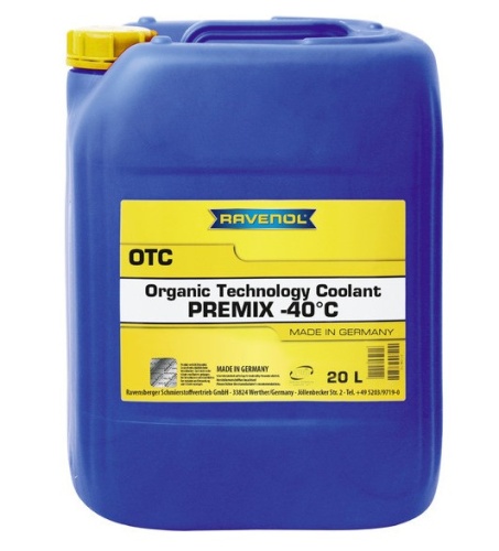 Антифриз RAVENOL OTC Protect C12+ Premix -40C (готовый) 20л 4014835755529