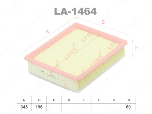 LYNXauto Фильтр воздушный LA1464 (C25109/1, AP135/4)