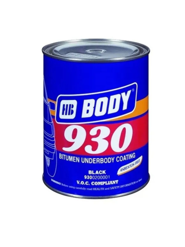BODY 930 Антигравий черный шумопоглощающий жидкий локер (банка) (1кг) 9300200001