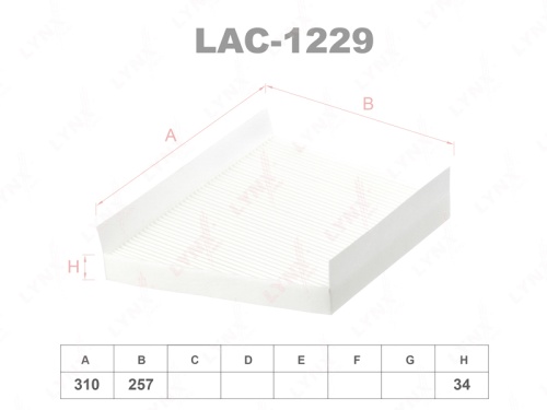 LYNXauto Фильтр салонный LAC1229 (CU3172)