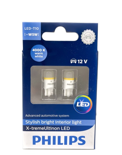 Philips X-tremeUltinon LED 127994000KX2 W5W 12V 2 шт