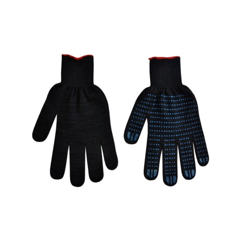 Перчатки х/б с ПВХ 6-ти нитиевые чёрные 999644