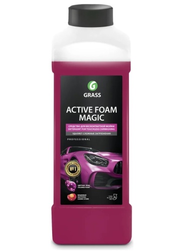 GRASS Автошампунь Active Foam Magic для бесконтактной мойки розовая пена 1л 110322