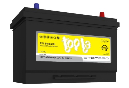 Аккумулятор Topla EFB 105Ah 900A об. пол. (- +) 306x173x225