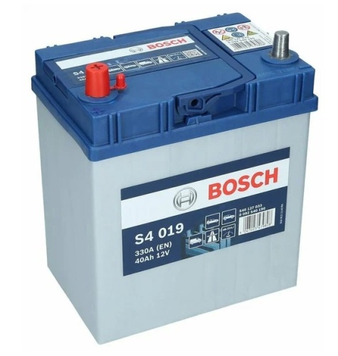 Аккумулятор BOSCH Silver JIS 40 А/ч прямая L+ 187x127x227 EN330 А
