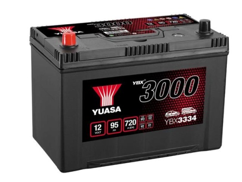 Аккумулятор Yuasa 95Ah 720A Asia (борт)  пр. пол (+ -) 306x175x225