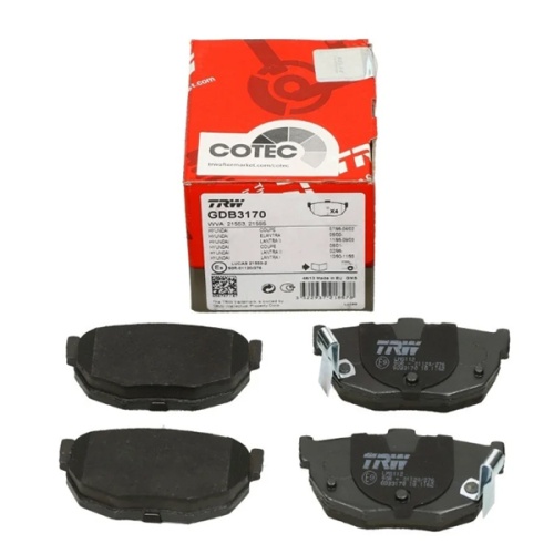 Дисковые тормозные колодки задние TRW GDB3170 для Hyundai (4 шт.)