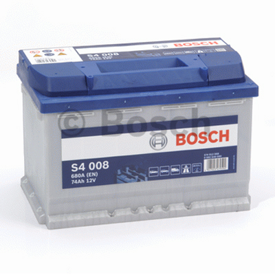 Аккумулятор BOSCH Silver S4 008 74Ah 680A 278x175x190 574 012 068 (- +)