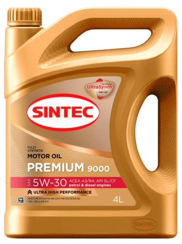 Sintec Premium 9000 5W30 ACEA A3/B4 (4л) 600103